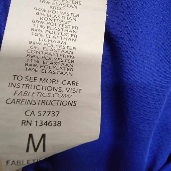 Fabletics Suva Run Short Navy Blue Abstract Print Running Athletic Shorts Sz Med - Picture 3 of 10